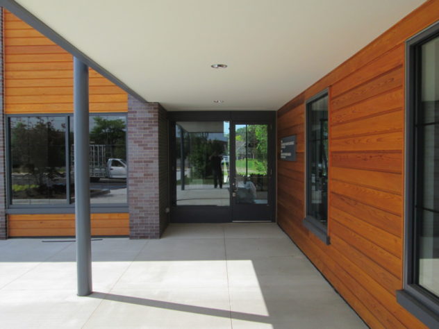 A warm welcome in all weather—with a covered entrance.