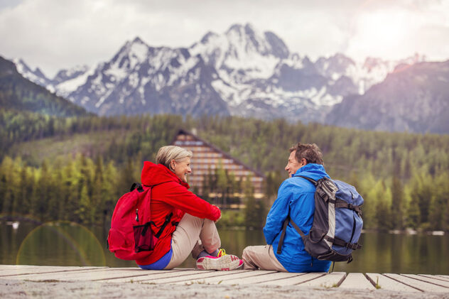 older couple hiking